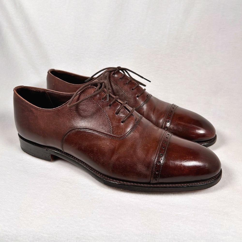 Paul Stuart Stuart's Choice Cap Toe Oxford Shoe Brown Men UK 10 US 11 England